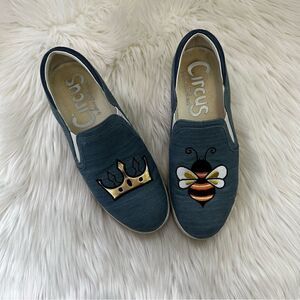 [Sam Edelman] Queen Bee Chambray Sneakers - Size 8